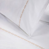 Laurel Embroidered Border 350TC Cotton Sateen Sheet Set