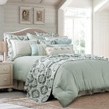 Belmont Duvet Cover Layered Bed with Pillows from HiEnd Accents