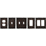 Pine Bark Single Rocker Wall Switch Plate