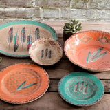 Tossed Feather Melamine Serving Bowls, Set of 12